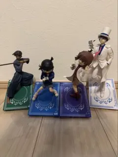 名探偵コナンフィギュア　江戸川コナン 灰原哀 服部平次 怪盗キッド 4体セット