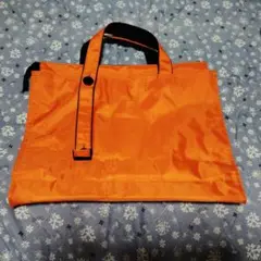 オレンジ ナイロントートバッグ