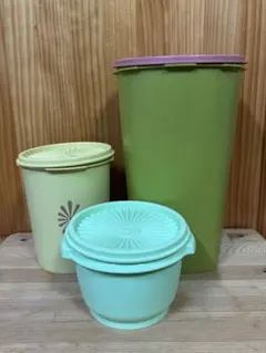 K*子様 No.637 昭和レトロ キッチン保存容器 7点 まとめて タッパー