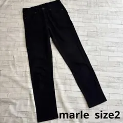 marle 製品洗い365ツイルスキニーパンツ　ブラック サイズ2