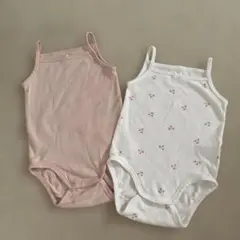 H&M ベビー肌着 タンクトップロンパース2枚セット