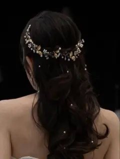 結婚式　ヘアアクセサリー　ヘアドレス