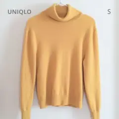 ユニクロ タートル ネック セーター カシミヤ 100 マスタード S（訳あり）