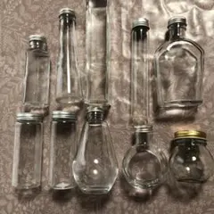 ガラス瓶 10本セット ハーバリウム等手芸用