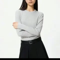 新品未使用　ユニクロ　UNIQLO　ソフトリブクルーネックT