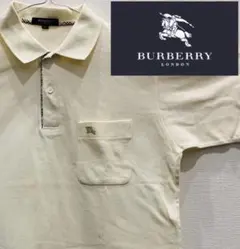 訳あり Burberry LONDON ポロシャツ ベージュ M メンズ