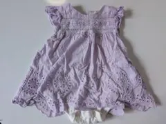 プティマイン　薄紫色 ベビー　ワンピース