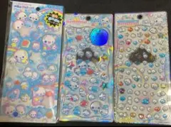 【匿名配送】ピカプニシール ジュエルプチドロップ ぷくぷくあわわちゃん 3点