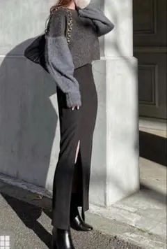 新品未使用 タグ付き スリットロングタイトスカート Lサイズ