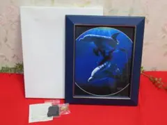 【サイン入り】クリスチャン・リース・ラッセン　アクリルオブジェ イルカ クリスチャンリースラッセン ビッグアート ブルーワールド2 CL