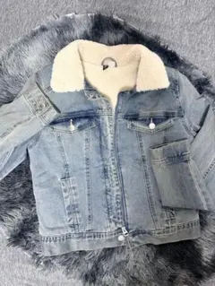 H&M ボアデニムジャケット　　mサイズ