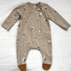 オーガニックズー　コットン花柄ロンパース