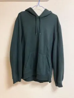 DIVIDED ダークグリーン フード付きパーカー