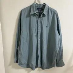Ralph Lauren BLAIRE 長袖シャツ　ブルーグレー　XXL