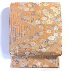 袋帯 金糸 菊花 大ぶり 華やか グレー 着物 帯 042k d - メルカリ