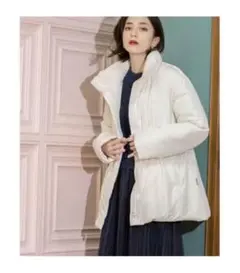 OPAQUE.CLIP 中綿ミドルコートダウン ホワイト オペークドットクリップ