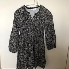 ZARA 花柄 七分袖ワンピース 10 (140cm)