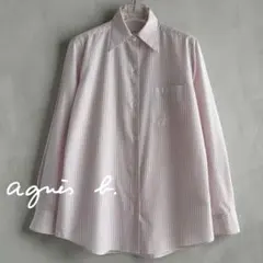 90s agnes b. アニエスベー ストライプ柄 長袖シャツ ブラウスのサムネイル