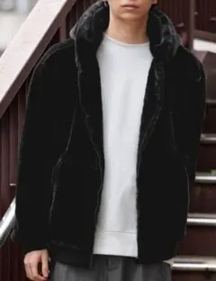 LAKOLE ラコレ ファーブルゾン L ブラック