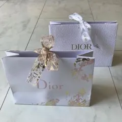 格安 Dior 紙袋 ギフトbox【美品】リボン付き 2セット