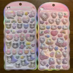 【正規品】コットンパフィシール サンリオ キティ マイメロ クロミ 2枚