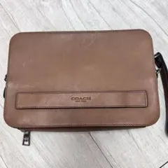 COACH ブラウンレザー ショルダーバッグ