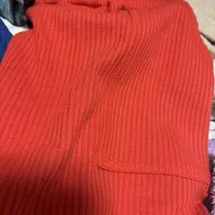 DISCOAT オレンジリブ編み タイトスカート L