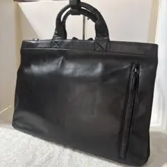 FLYING HORSE黒いレザービジネスバッグ ショルダーベルト欠品