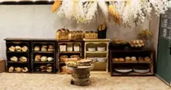 【ミニチュアパン】賑やかバゲットサンドのセット。