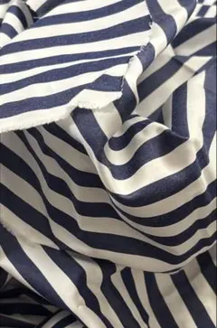 綿100% ブロード生地　ネイビー✖️ホワイト