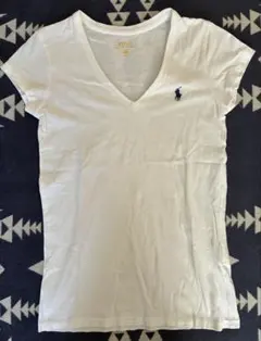 ポロ RALPH LAUREN VネックTシャツ ホワイト ポロラルフローレン