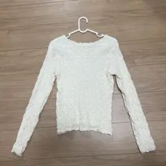 値下げ！！アイボリー 長袖 トップス Mサイズ