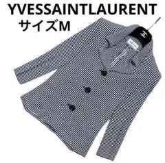 YVESSAINTLAURENT ジャケット　ライトアウター　ボーダー総柄のサムネイル