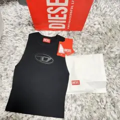 タグ付きDIESEL ブラック タンクトップS