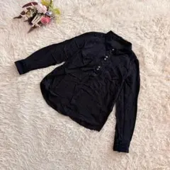 『JEANASIS』ジーナシス　長袖シャツ　ブラウス　レギュラーカラー　ビジュー