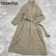 新品　トゥデイフル　スタンドカラー　トレンチコート　ベージュ　38 ギャバジン