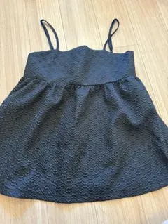 黒いストラップ付きキャミソール M