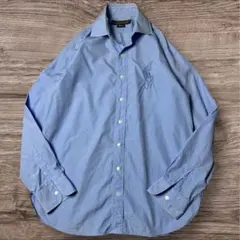 極美品✨】POLO ラルフローレン 長袖 ストライプシャツ ビックポニー