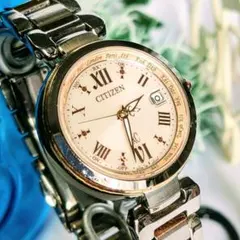 美品 CITIZENシチズン レディース腕時計クロスシーxCピンク電波ソーラー