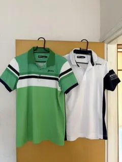 新品 TIGORA ゴルフウェア セット XL ネイビーパンツ×長袖ポロシャツ