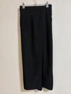 GRLブラック ロングスカートタイト スリット入り Lサイズ