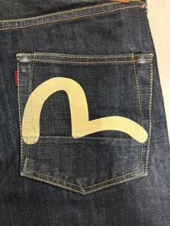 EVISU デニムパンツ カモメペイント ブラック - メルカリ