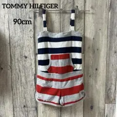 最終値下げ‼️TOMMY HILFIGER ボーダーサロペット　90cmのサムネイル
