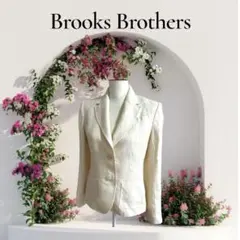 Brooks Brothers アイボリー リネン テーラード ジャケット Ｍのサムネイル