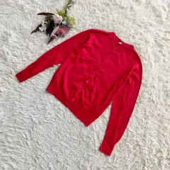 『UNIQLO』　UVカットスーピマコットンクルーネックカーディガン　長袖　M
