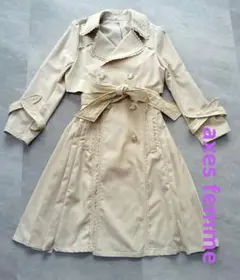 axes femme レース 2wayトレンチコート ベージュ アクシーズファム