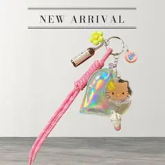 1日SALE⭐︎日焼けキティ じゃらじゃらキーホルダー虹色 ハート型③