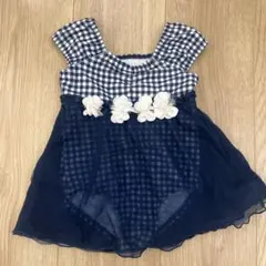 ベビー水着 女の子 紺 80サイズ アプレレクール