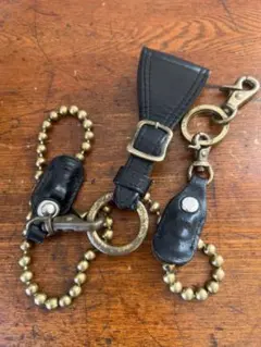 CORBO brass×leather ボールチェーン　ウォレットチェーン