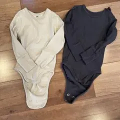 未使用 H&M オーガニックコットンロンパース 2色セット